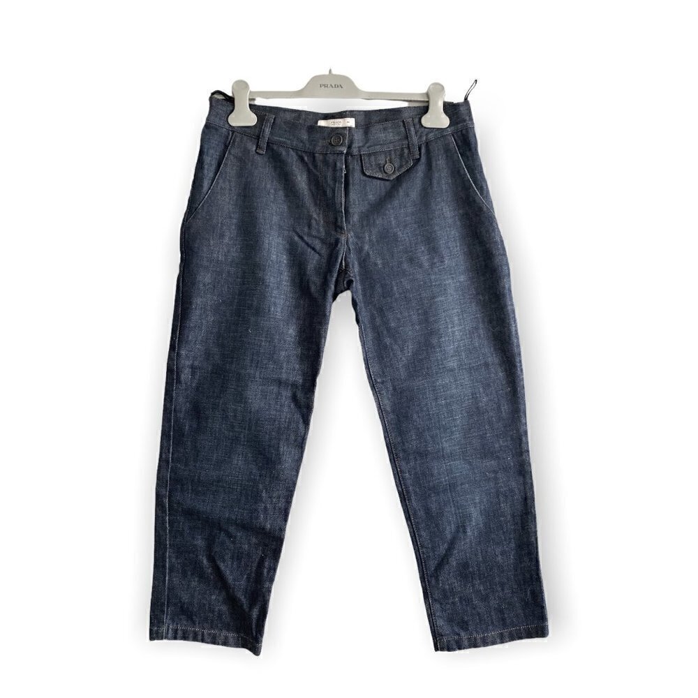 Prada Denim Cropped Pants,‎ size Italian 44/US 10/M